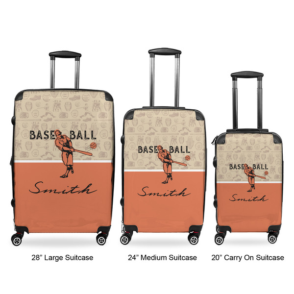 Retro Baseball Luggage Bags all sizes - With Handle