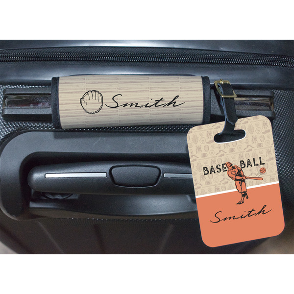 Retro Baseball Luggage Wrap & Tag