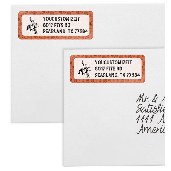 Retro Baseball Mailing Labels - Double Stack Close Up