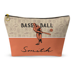 Retro Baseball Makeup Bag - Large - 12.5"x7" (Personalized)