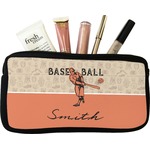 Retro Baseball Makeup / Cosmetic Bag - Small (Personalized)