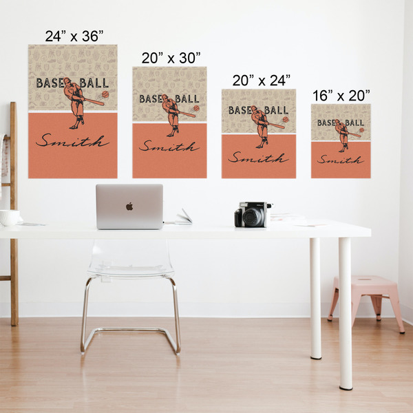 Retro Baseball Matte Poster - Sizes