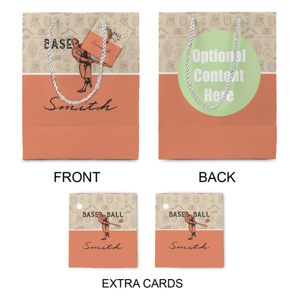 Retro Baseball Medium Gift Bag - Approval