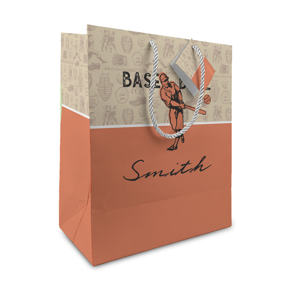 Custom Retro Baseball Medium Gift Bag (Personalized)
