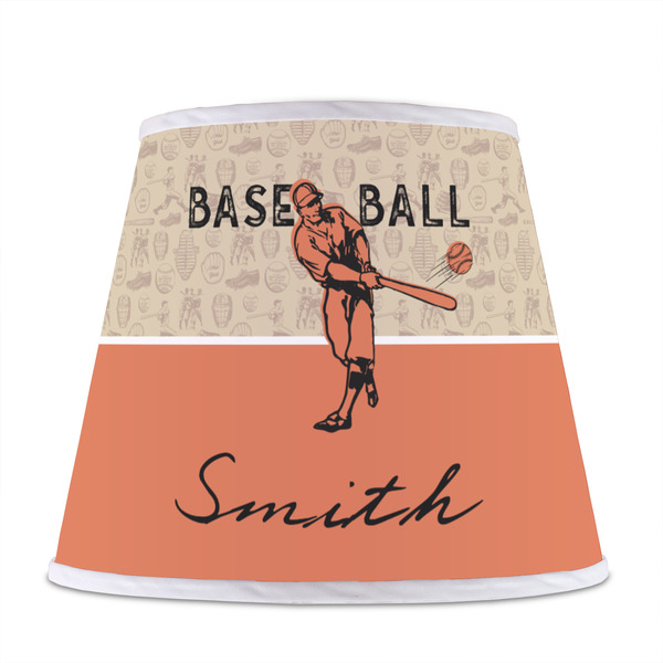 Retro Baseball Poly Film Empire Lampshade - Front View