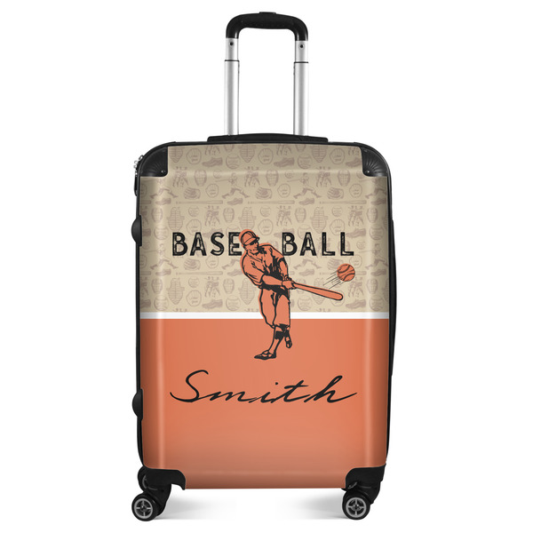 Custom Retro Baseball Suitcase - 24" Medium - Checked (Personalized)