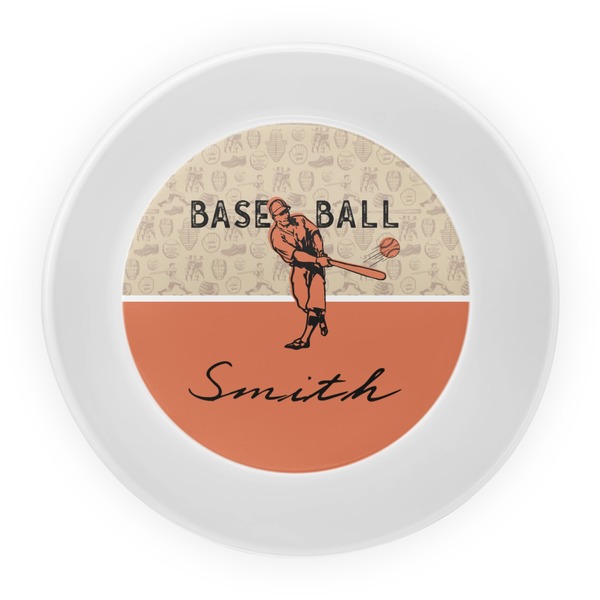 Retro Baseball Melamine Bowl - Center