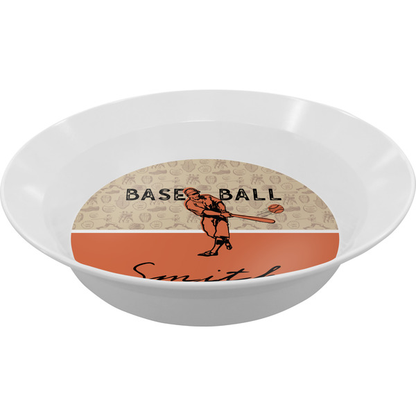 Custom Retro Baseball Melamine Bowl - 12 oz (Personalized)