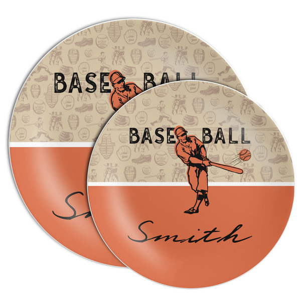 Retro Baseball Melamine Plates - PARENT/MAIN