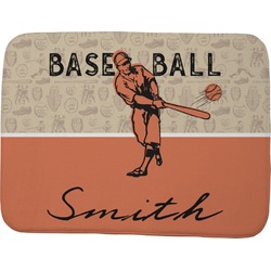 Retro Baseball Memory Foam Bath Mat - 48"x36" (Personalized)