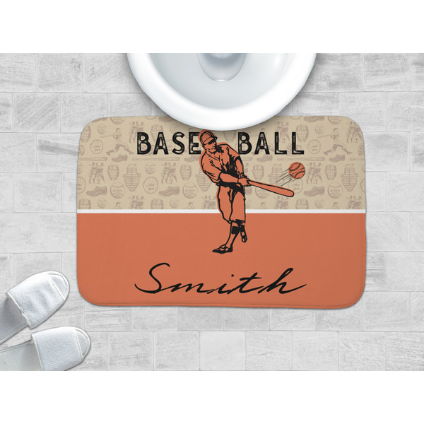 Retro Baseball Memory Foam Bath Mat - LIFESTYLE 34x21