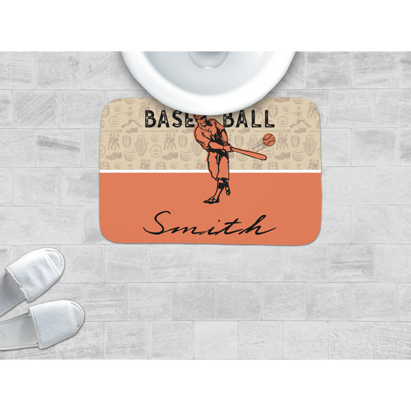 Retro Baseball Memory Foam Bath Mat - LIFESTYLE