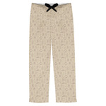 Retro Baseball Mens Pajama Pants - XL