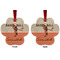 Retro Baseball Metal Paw Ornament - Front and Back