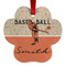 Retro Baseball Metal Paw Ornament - Double Sided w/ Name or Text