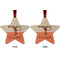 Retro Baseball Metal Star Ornament - Front and Back