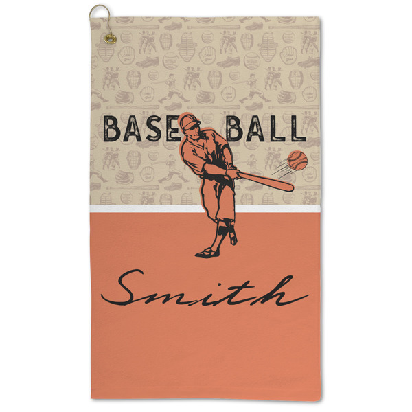 Custom Retro Baseball Microfiber Golf Towel - Large (Personalized)