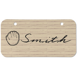 Retro Baseball Mini/Bicycle License Plate (2 Holes) (Personalized)