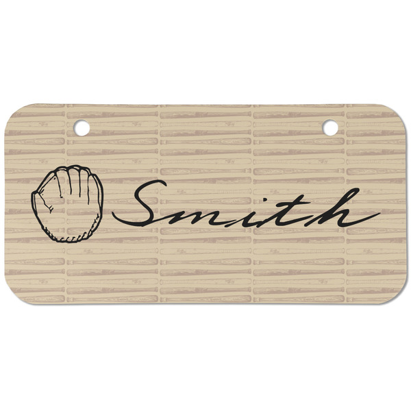 Retro Baseball Mini Bicycle License Plate - Two Holes