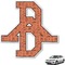 Retro Baseball Monogram Car Decal