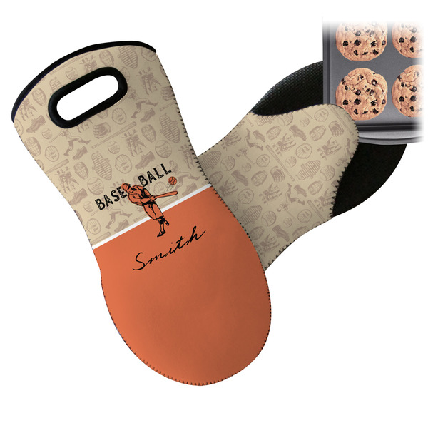 Retro Baseball Neoprene Oven Mitt