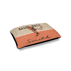Retro Baseball Outdoor Dog Bed - Small (Personalized)