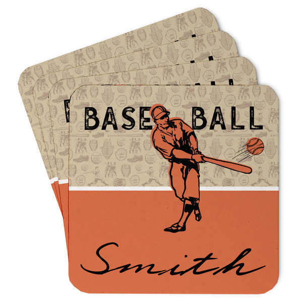 Custom Retro Baseball Paper Coasters (Personalized)