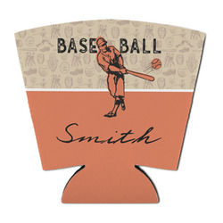 Retro Baseball Party Cup Sleeve - with Bottom (Personalized)