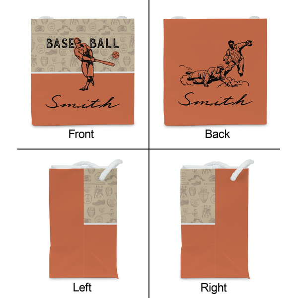 Retro Baseball Party Favor Gift Bag - Gloss - Approval