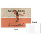 Retro Baseball Disposable Paper Placemat - Front & Back