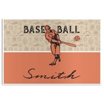 Retro Baseball Disposable Paper Placemats (Personalized)