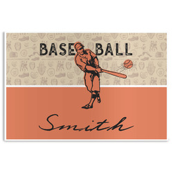 Retro Baseball Disposable Paper Placemats (Personalized)