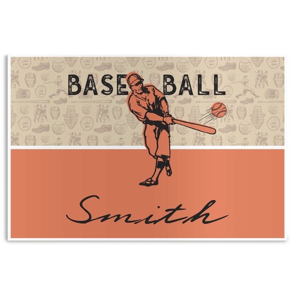 Custom Retro Baseball Disposable Paper Placemats (Personalized)