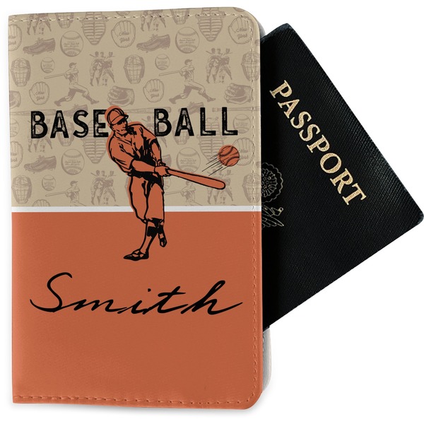 Custom Retro Baseball Passport Holder - Fabric (Personalized)