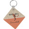Retro Baseball Diamond Plastic Keychain w/ Name or Text