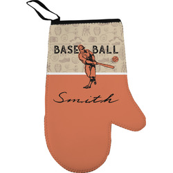 Retro Baseball Oven Mitt (Personalized)