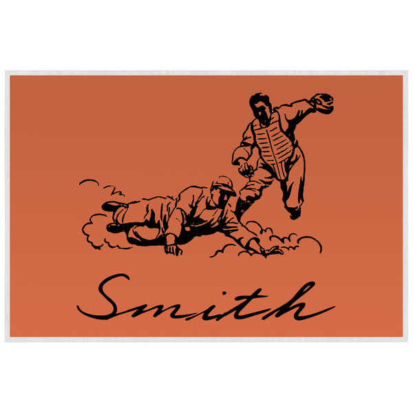 Retro Baseball Personalized Placemat (Back)