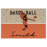 Retro Baseball Laminated Placemat w/ Name or Text