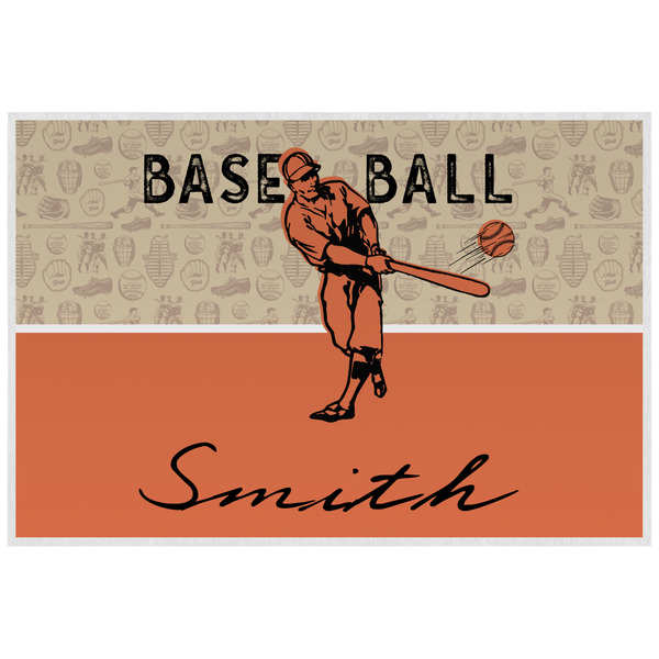 Custom Retro Baseball Laminated Placemat w/ Name or Text