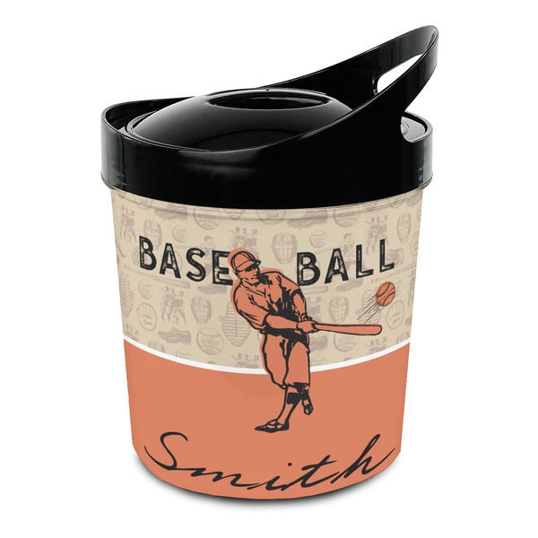 Custom Retro Baseball Plastic Ice Bucket (Personalized)