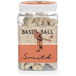 Retro Baseball Dog Treat Jar (Personalized)