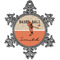 Retro Baseball Vintage Snowflake Ornament (Personalized)