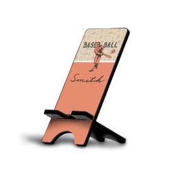 Retro Baseball Cell Phone Stand (Personalized)