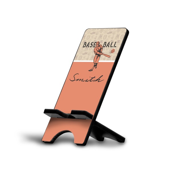 Custom Retro Baseball Cell Phone Stand (Large) (Personalized)