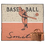 Retro Baseball Outdoor Picnic Blanket (Personalized)