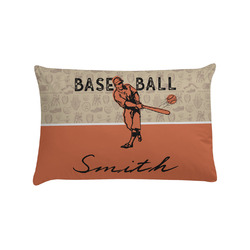 Retro Baseball Pillow Case - Standard w/ Name or Text
