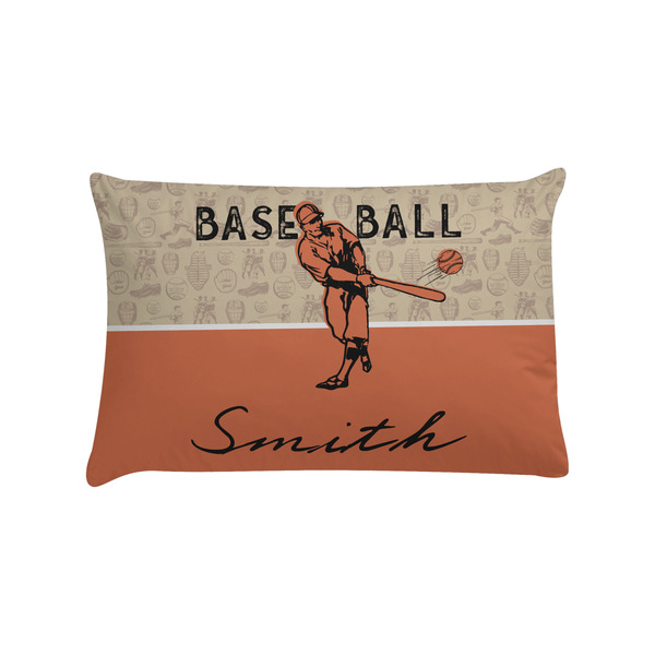 Custom Retro Baseball Pillow Case - Standard w/ Name or Text