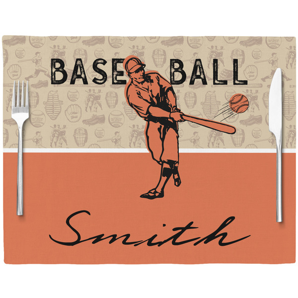 Retro Baseball Placemat with Props