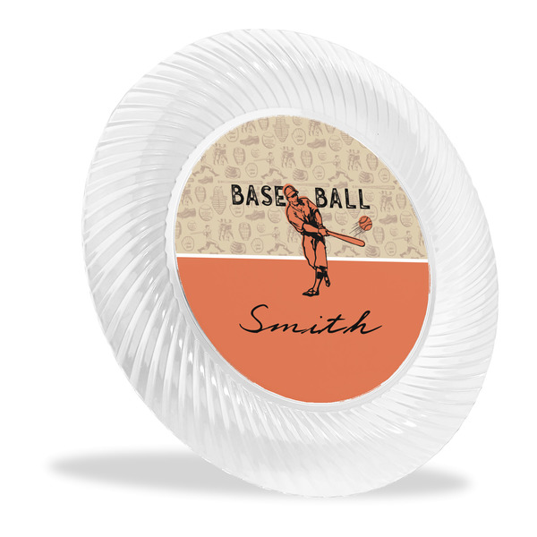 Custom Retro Baseball Plastic Party Dinner Plates - 10" (Personalized)