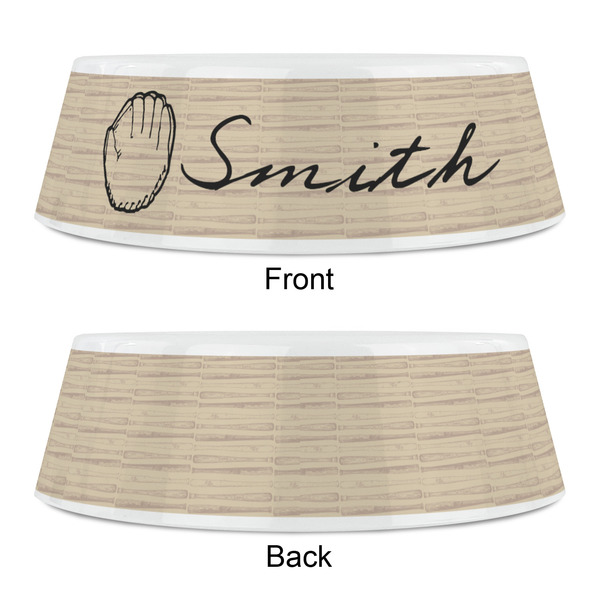 Retro Baseball Plastic Pet Bowls - Small - APPROVAL